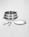 Cristel Strate 7-piece Cookware Set In Silver