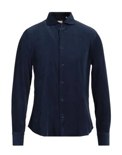 Cristiani Man Shirt Midnight Blue Size 15 ¾ Cotton