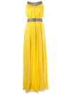 Cristiano Burani Lace Trimmed Dress In Yellow
