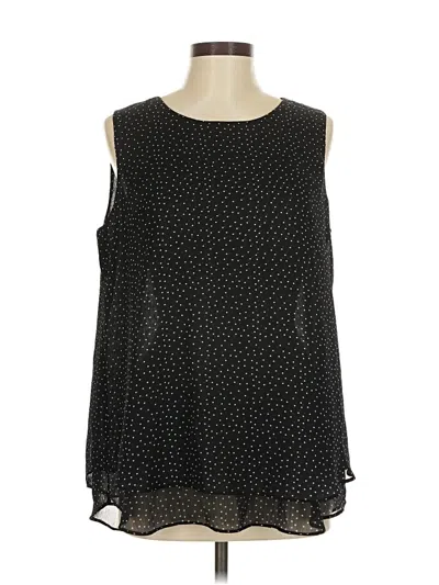 Pre-owned Cristina B. Sleeveless Blouse In Black