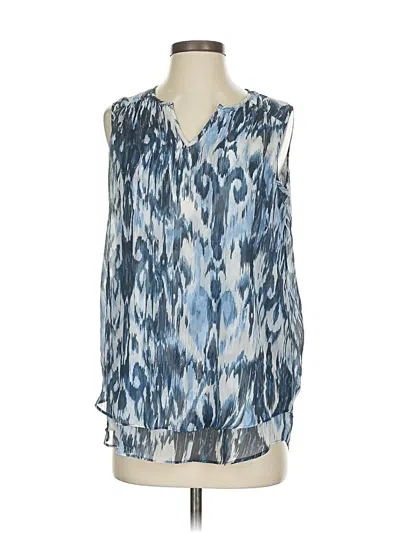 Pre-owned Cristina B. Sleeveless Blouse In Blue