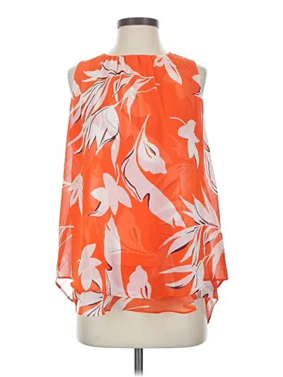 Pre-owned Cristina B. Sleeveless Blouse In Orange