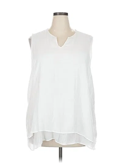Pre-owned Cristina B. Sleeveless T-shirt In White
