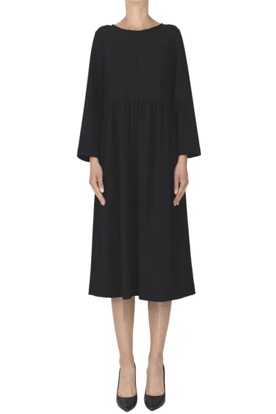 Cristina Bonfanti Midi Wool Dress In Black
