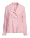 Cristina Bonfanti Woman Blazer Pink Size 8 Linen In Pink