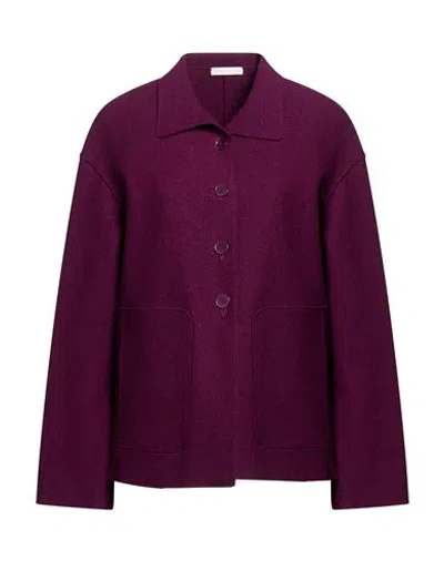 Cristina Bonfanti Woman Jacket Plum Size 10 Wool In Purple