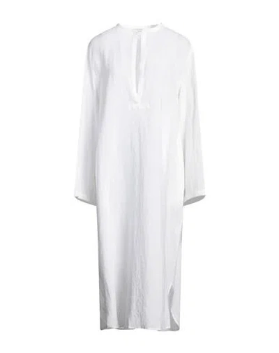 Cristina Bonfanti Woman Midi Dress White Size 8 Linen