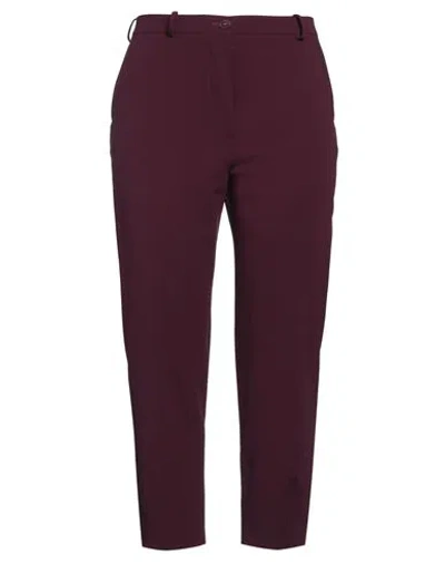 Cristina Bonfanti Woman Pants Dark Purple Size 8 Virgin Wool, Elastane