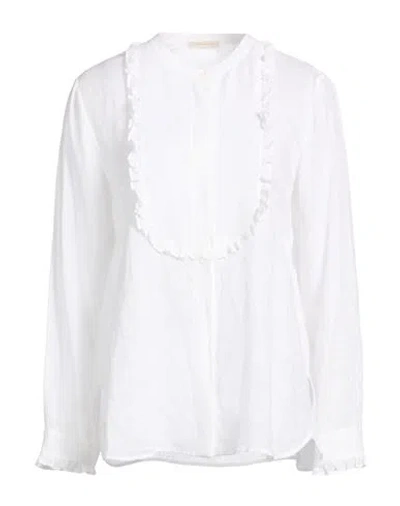 Cristina Bonfanti Woman Shirt White Size 8 Linen