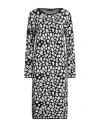 Cristina Gavioli Woman Midi Dress Black Size S Viscose, Elastane In Black