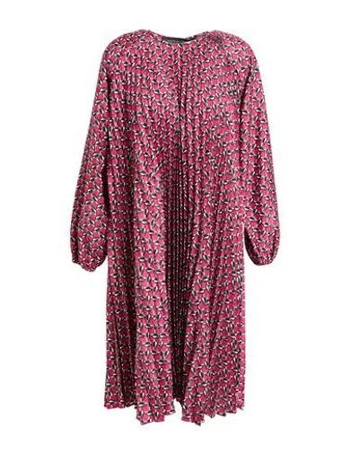 Cristina Gavioli Woman Midi Dress Magenta Size 8 Polyester In Multi
