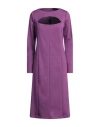Cristina Gavioli Woman Midi Dress Mauve Size 8 Rayon, Nylon, Elastane In Purple