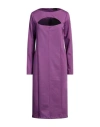 Cristina Gavioli Woman Midi Dress Mauve Size 8 Rayon, Nylon, Elastane In Purple