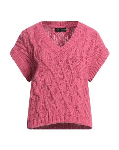 Cristina Gavioli Woman Sweater Fuchsia Size L Acrylic, Wool, Alpaca Wool In Pink