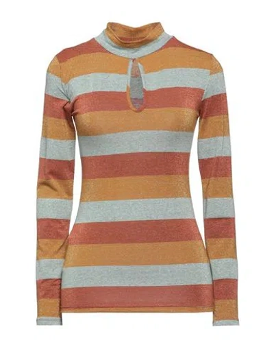 Cristina Gavioli Woman Sweater Mustard Size 10 Polyester, Viscose, Polyamide, Elastane In Yellow