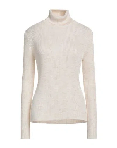 Cristina Gavioli Woman Turtleneck Cream Size S Viscose, Polyester In White