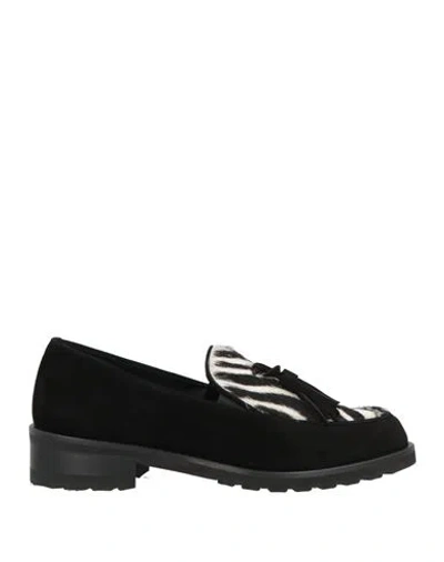 Cristina Millotti Woman Loafers Black Size 7 Leather