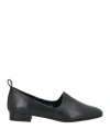 Cristina Millotti Woman Loafers Black Size 8 Leather In Black