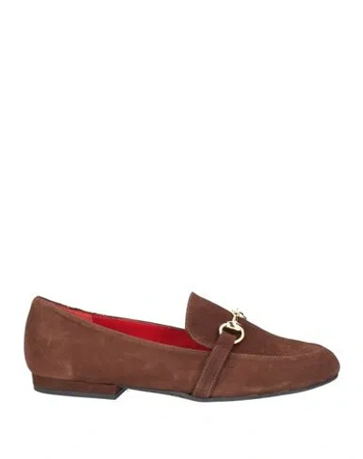 Cristina Millotti Woman Loafers Chocolate Brown Size 11 Leather