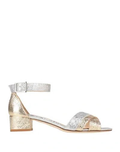 Cristina Millotti Woman Sandals Gold Size 7.5 Leather