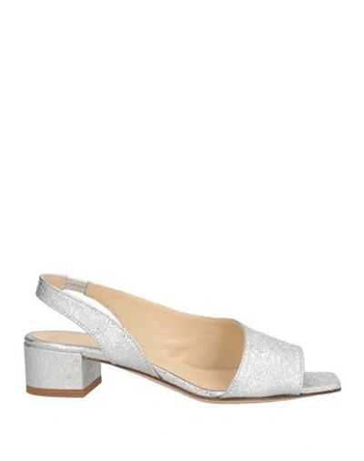 Cristina Millotti Woman Sandals Silver Size 6 Leather