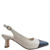 Cristina Millotti Women's Arianna Navy Sandals In Ivory