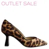 Cristina Millotti Women's Dione Pony Leopard Heels In Brown In Multi