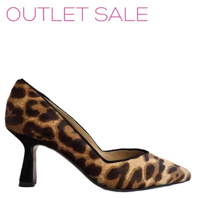 Cristina Millotti Women's Dione Pony Leopard Heels In Brown In Multi