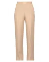 Cristina Rocca Woman Pants Sand Size 8 Viscose, Linen In Beige