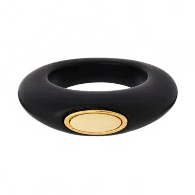 Cristina Sabatini Max Resin Bangle Bracelet In Beige/black