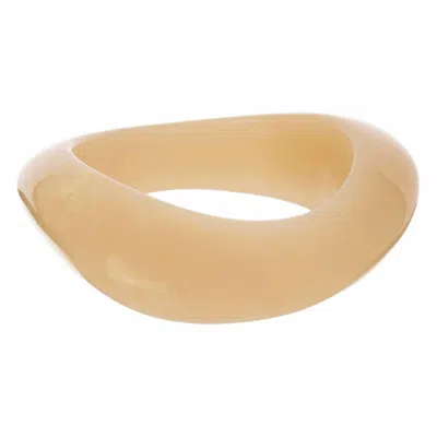 Cristina Sabatini Max Resin Bangle Bracelet In Sand In Gold