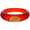 Cristina Sabatini Women's Resin Drop Bangle In Coral In Red