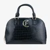 Cristinaeffe Black Artificial Leather Handbag In Black