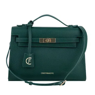 Cristinaeffe Green Artificial Leather Crossbody Bag