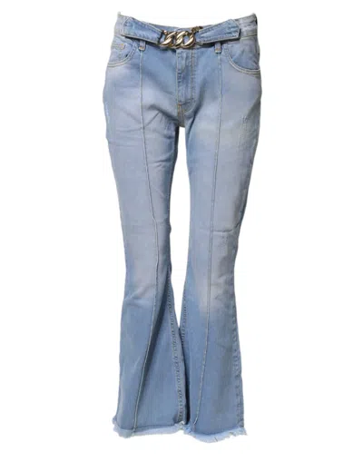Pre-owned Cristinaeffe Washed High Waist Bootcut Women's Jeans () In Blue