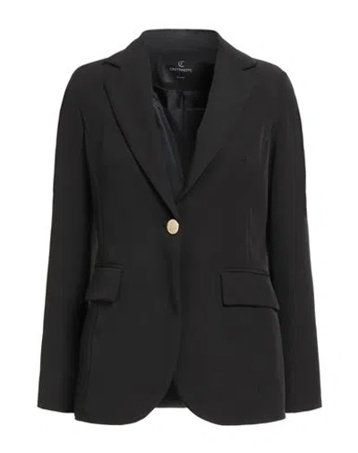 Cristinaeffe Woman Blazer Black Size 6 Polyester, Elastane
