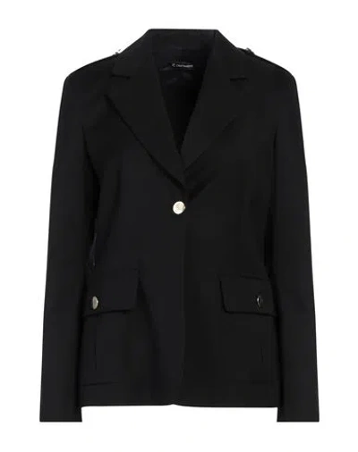 Cristinaeffe Woman Blazer Black Size 10 Polyester, Viscose, Elastane