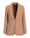 Cristinaeffe Woman Blazer Camel Size 4 Polyester In Sand