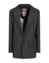 Cristinaeffe Woman Blazer Charcoal Size 10 Polyester, Viscose, Elastane In Grey