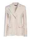 Cristinaeffe Woman Blazer Cream Size 10 Polyester, Viscose, Elastane In White