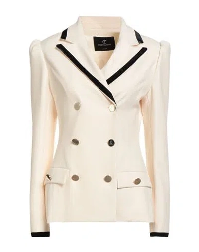 Cristinaeffe Woman Blazer Ivory Size 10 Polyester, Elastane