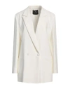 Cristinaeffe Woman Blazer Ivory Size 12 Polyester, Elastane