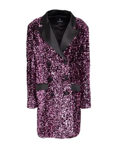 Cristinaeffe Woman Blazer Mauve Size 6 Polyester, Elastane In Purple