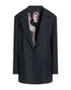 Cristinaeffe Woman Blazer Midnight Blue Size 12 Polyester, Viscose, Elastane