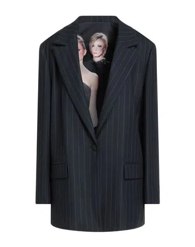 Cristinaeffe Woman Blazer Midnight Blue Size 12 Polyester, Viscose, Elastane