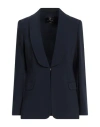 Cristinaeffe Woman Blazer Midnight Blue Size 8 Polyester
