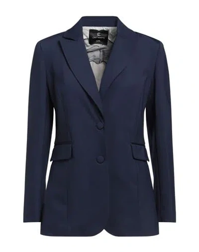 Cristinaeffe Woman Blazer Navy Blue Size 8 Polyester, Elastane