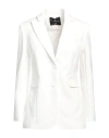 Cristinaeffe Woman Blazer White Size 10 Polyester, Elastane