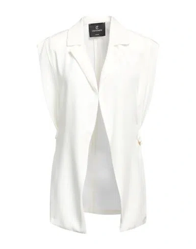 Cristinaeffe Woman Blazer White Size M Polyester, Elastane