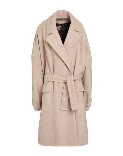Cristinaeffe Woman Coat Beige Size 10 Polyester
